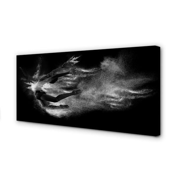 Obrazy na plátně Žena baletní kouřové šedé pozadí