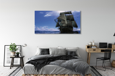 Obrazy na plátně Mořská oblačnosti loď