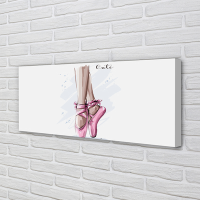 Obrazy na plátně růžové baletní boty