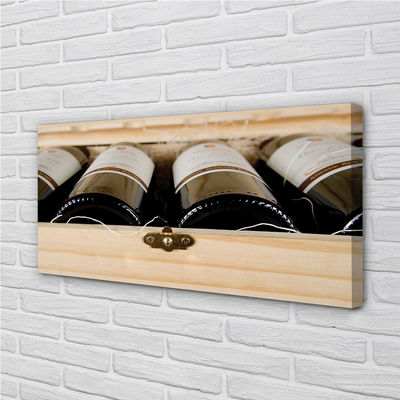 Obrazy na plátně Láhve vína v krabici