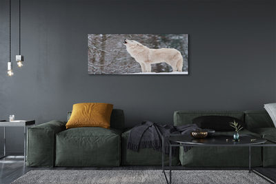 Obrazy na plátně Vlk v zimě lese