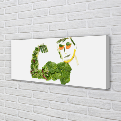 Obrazy na plátně Znak se zeleninou
