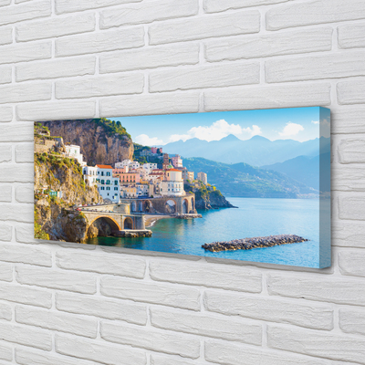 Obrazy na plátně Itálie pobřeží mořské stavby