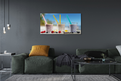 Obrazy na plátně Cocktail sklo barevné brčka
