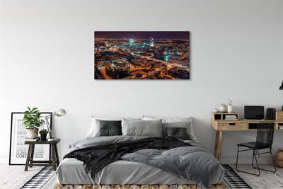 Obrazy na plátně Varšava Město noční panorama