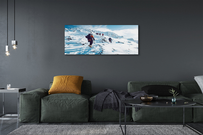 Obrazy na plátně Lezení na hory v zimě