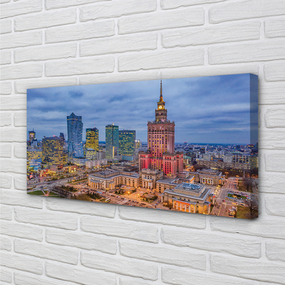 Obrazy na plátně Warsaw Panorama západu slunce