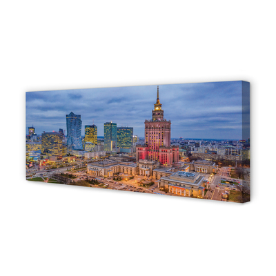 Obrazy na plátně Warsaw Panorama západu slunce