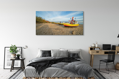 Obrazy na plátně Gdańsk Beach lodě sea
