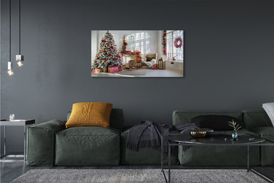 Obrazy na plátně Ozdoby na vánoční stromeček dárky
