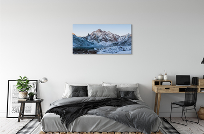 Obrazy na plátně Horské zimní jezero
