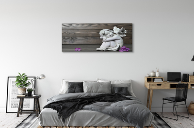 Obrazy na plátně Spící anděl květiny desky