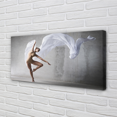 Obrazy na plátně Žena tančí bílý materiál