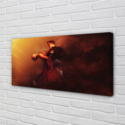 Obrazy na plátně Lidé tančí v dešti kouř