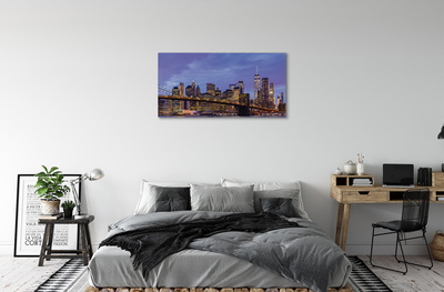 Obrazy na plátně Sunset bridge river