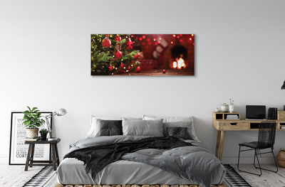 Obrazy na plátně Ozdoby vánoční strom dárky