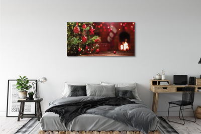 Obrazy na plátně Ozdoby vánoční strom dárky