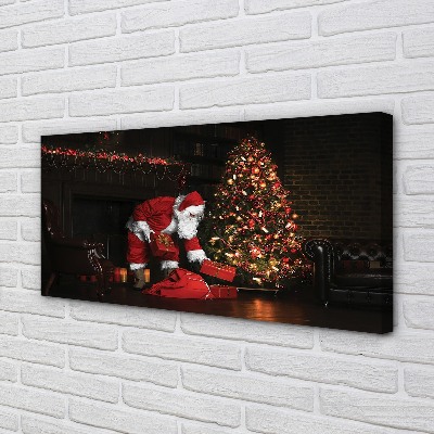 Obrazy na plátně Ozdoby na vánoční stromeček dárky Claus