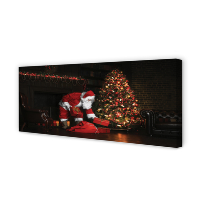 Obrazy na plátně Ozdoby na vánoční stromeček dárky Claus