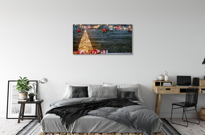 Obrazy na plátně Dárky Vánoční strom dekorace desky