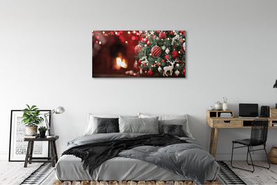 Obrazy na plátně Vánoční ozdoby