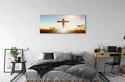 Obrazy na plátně Kříž pole Slunce