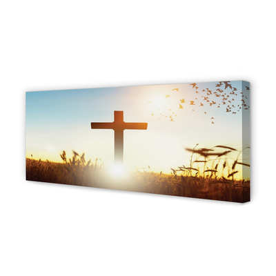 Obrazy na plátně Kříž pole Slunce