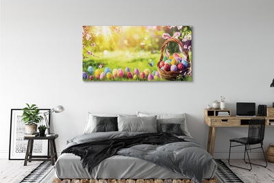 Obrazy na plátně Basket vejce květina louka