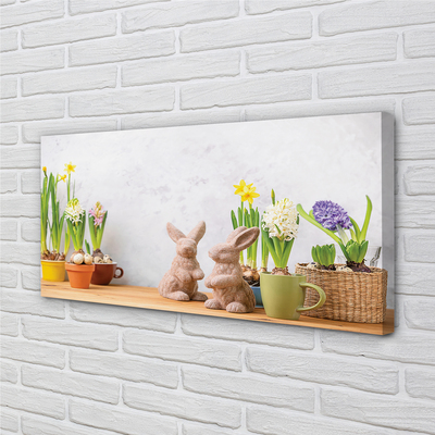 Obrazy na plátně květiny králíci