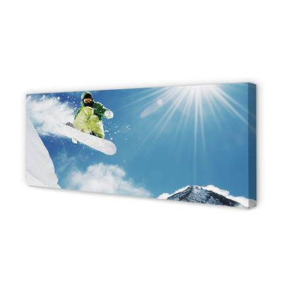 Obrazy na plátně Man mountain snow board