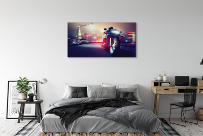 Obrazy na plátně Motocykl sky city