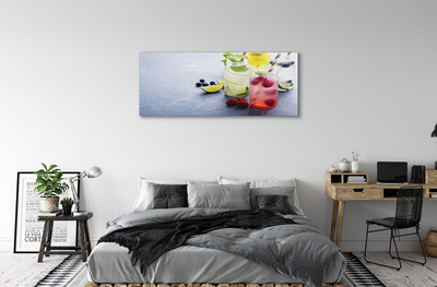 Obrazy na plátně Koktejl malina vápno citron