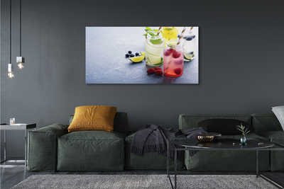 Obrazy na plátně Koktejl malina vápno citron