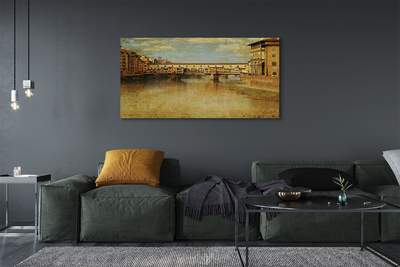 Obrazy na plátně Italy River Mosty budovy