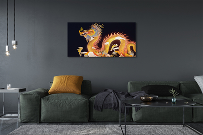 Obrazy na plátně Golden Japanese Dragon