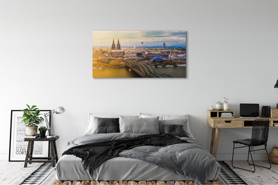 Obrazy na plátně Německo panorama říční mosty