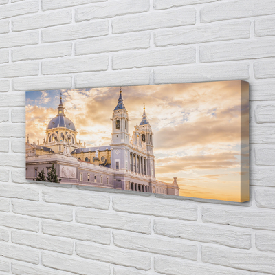 Obrazy na plátně Španělsko Cathedral při západu slunce