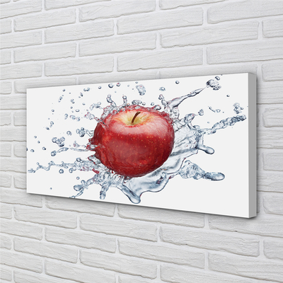 Obrazy na plátně Červené jablko ve vodě