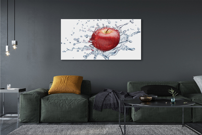 Obrazy na plátně Červené jablko ve vodě