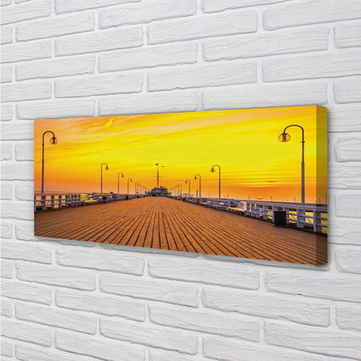 Obrazy na plátně Gdańsk Pier sea sunset
