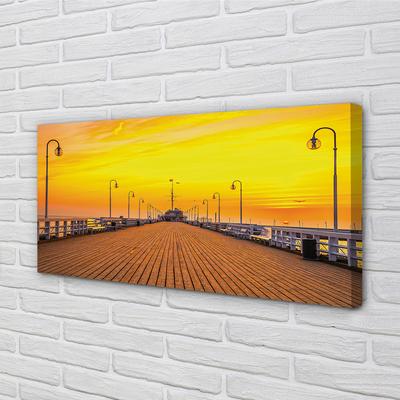 Obrazy na plátně Gdańsk Pier sea sunset