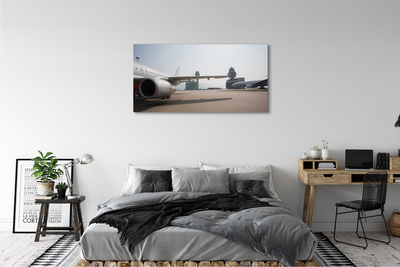 Obrazy na plátně letištní letadla nebe budovy