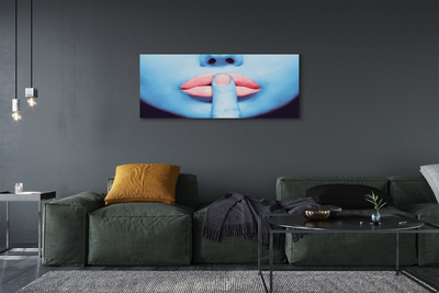 Obrazy na plátně Žena neonové rty