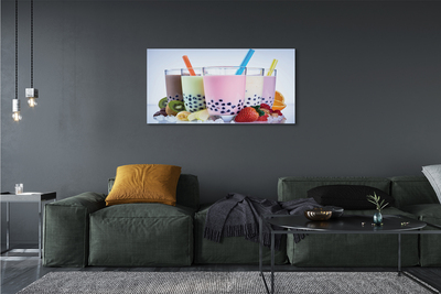Obrazy na plátně Mléčné koktejly s ovocem