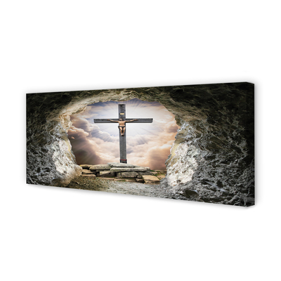 Obrazy na plátně Cave lehký cross Jesus