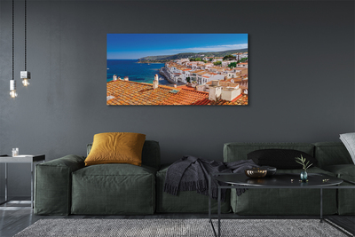 Obrazy na plátně Španělsko Město hory moře