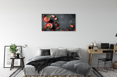 Obrazy na plátně jahodový koktejl