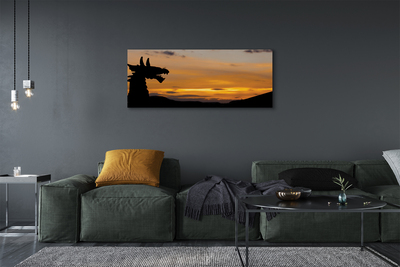 Obrazy na plátně Slunce oblohu drak