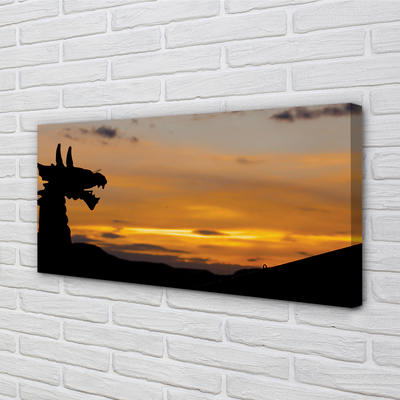 Obrazy na plátně Slunce oblohu drak