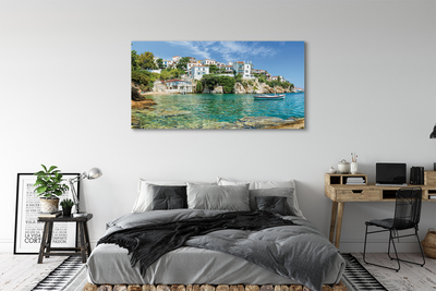 Obrazy na plátně Řecko Sea městského života